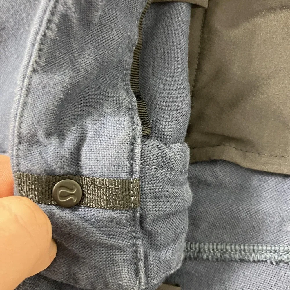Lululemon Commission Shorts Mens 31 Blue Cotton Chino Casual Summer Pockets